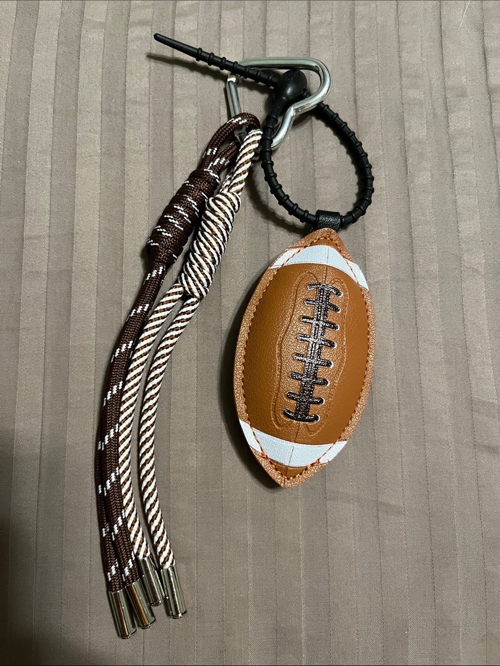 New Faux Leather Football Bag Charm Unisex, Adults, Kids